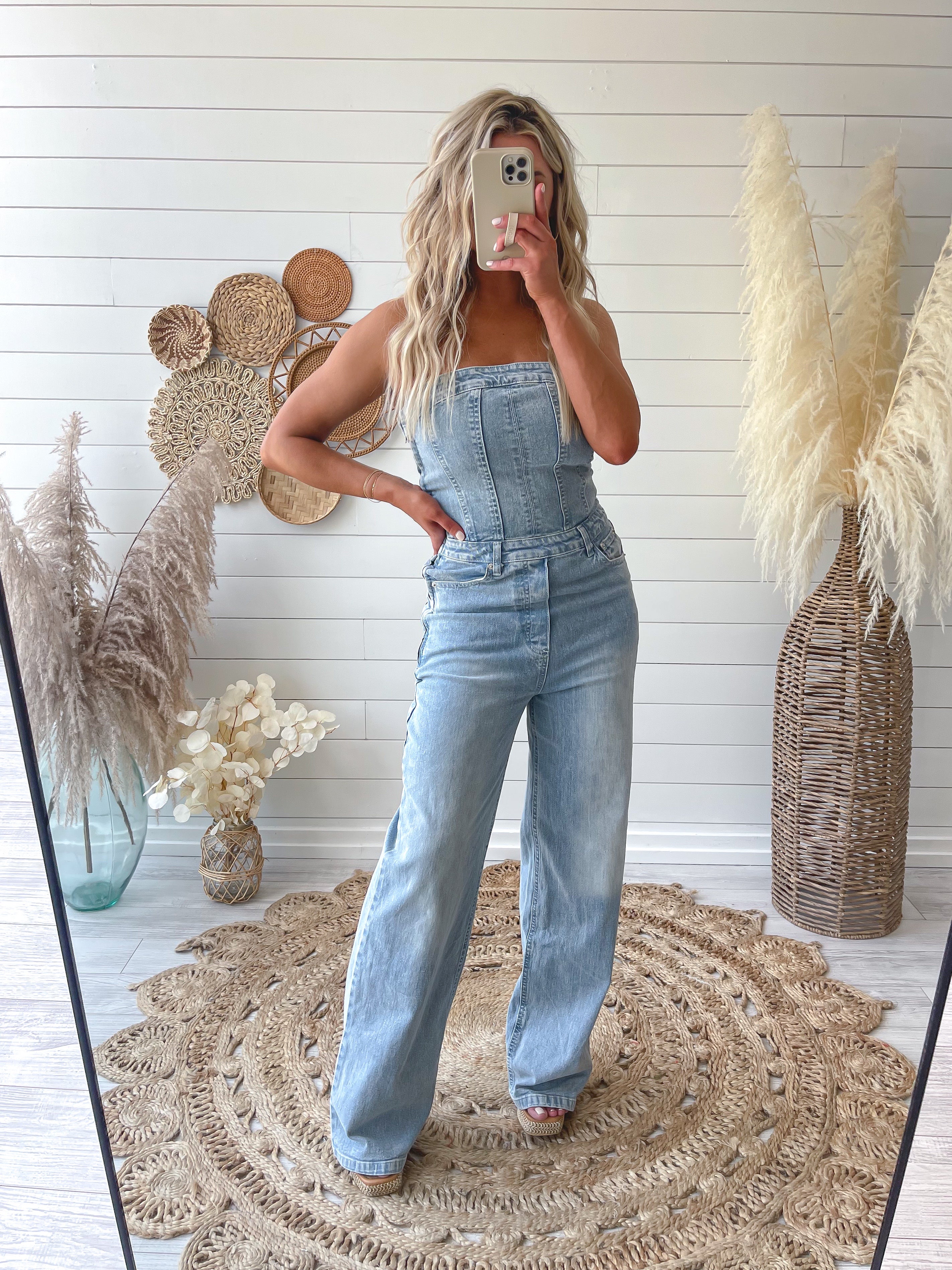 Tell Me About It Jumpsuit in Denim